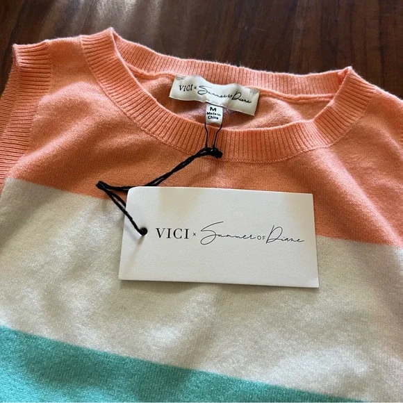 NWT Vici x Summer of Diane Stripe Knit Tank Top & Mini Skirt Set size medium - Picture 4 of 11